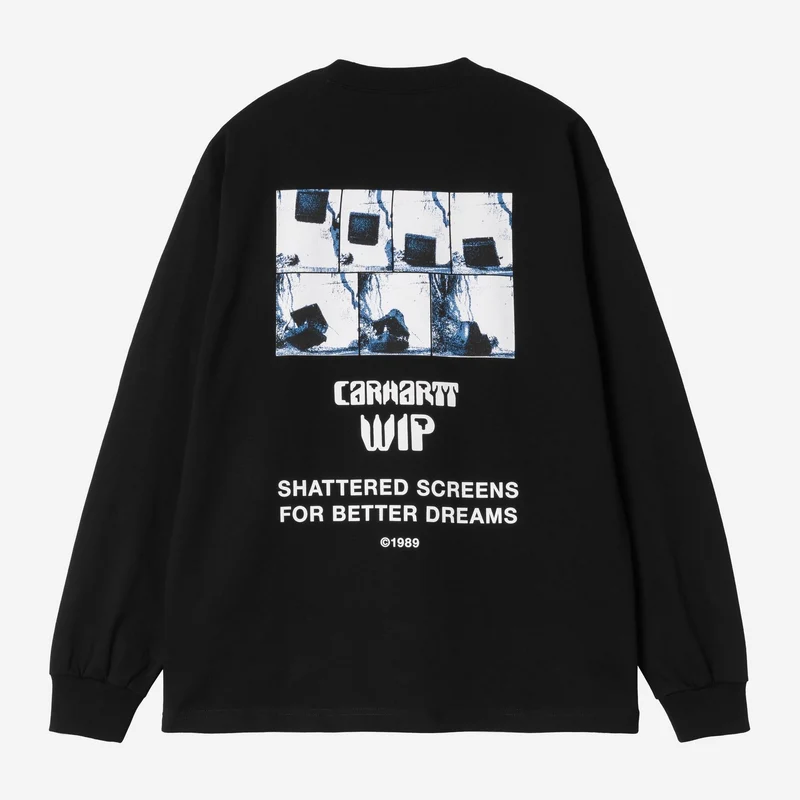 Carhartt WIP Herren Better Dreams Langarm-T-Shirt | Schwarz
