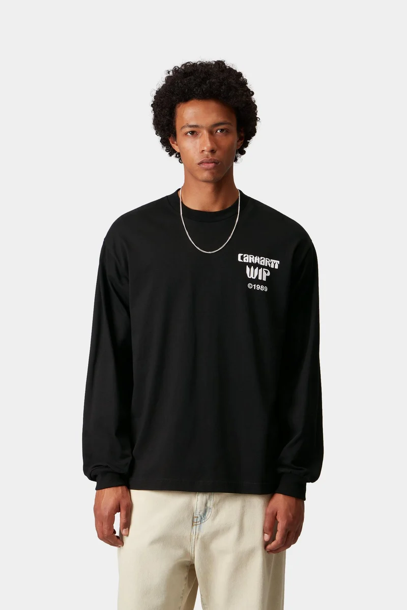 Carhartt WIP Herren Better Dreams Langarm-T-Shirt | Schwarz
