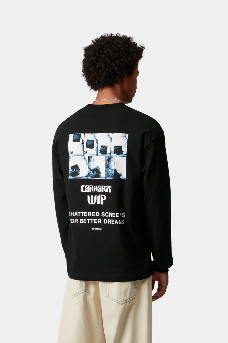 Carhartt WIP Herren Better Dreams Langarm-T-Shirt | Schwarz