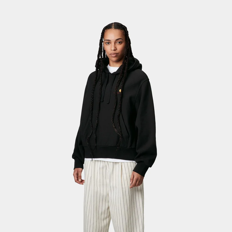 Carhartt WIP Frauen American Script Sweatshirt | Schwarz