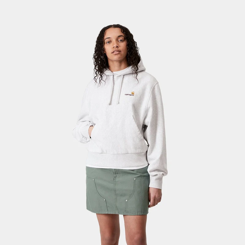 Carhartt WIP Frauen American Script Sweatshirt | Aschgrau meliert
