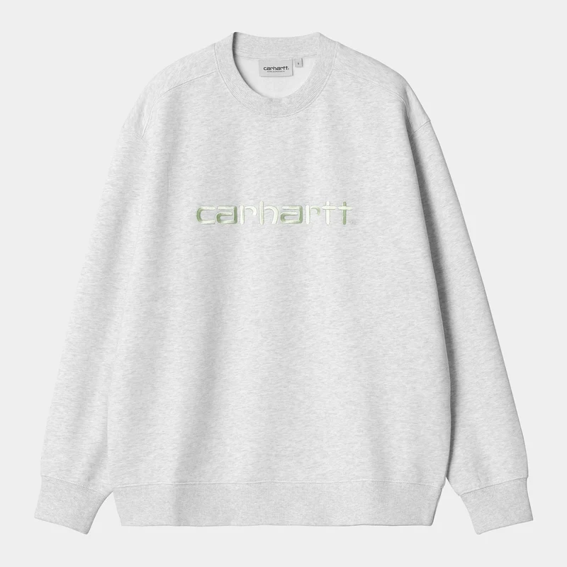 Carhartt WIP Frauen Carhartt Sweat Top | Ash Heather / Air Green