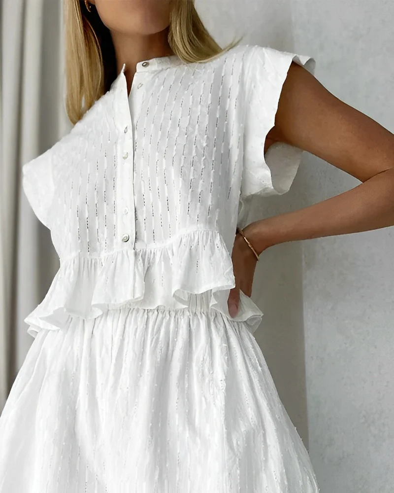 Nala | Elegantes Strukturiertes Kleid Set