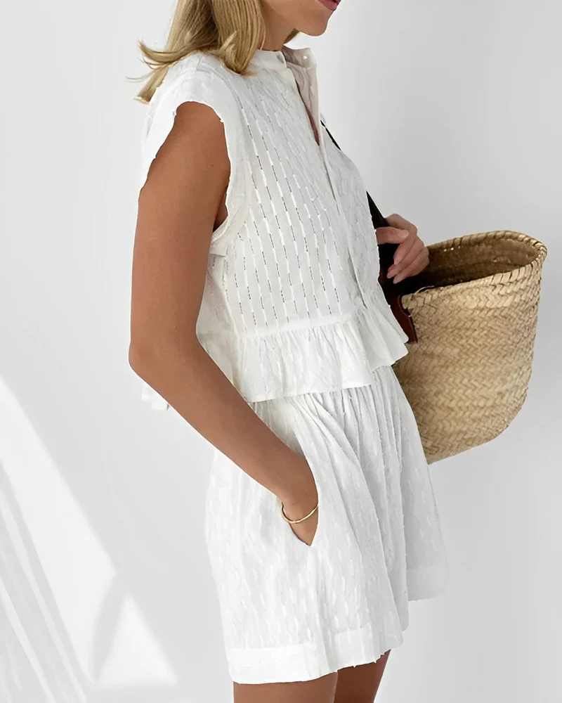 Nala | Elegantes Strukturiertes Kleid Set