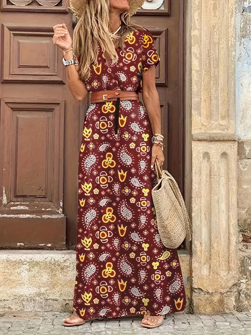 Sadera | Blumiges Maxikleid für Frauen