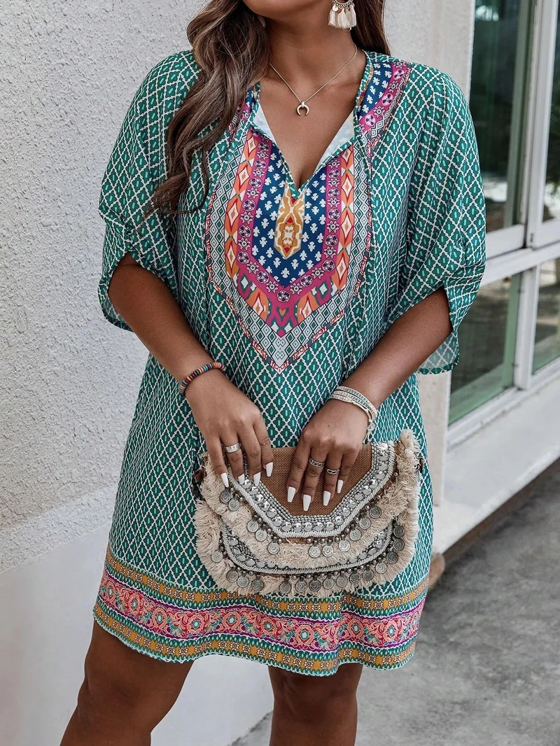 Weinlese | inspiriertes Kleid mit Zufallsmuster