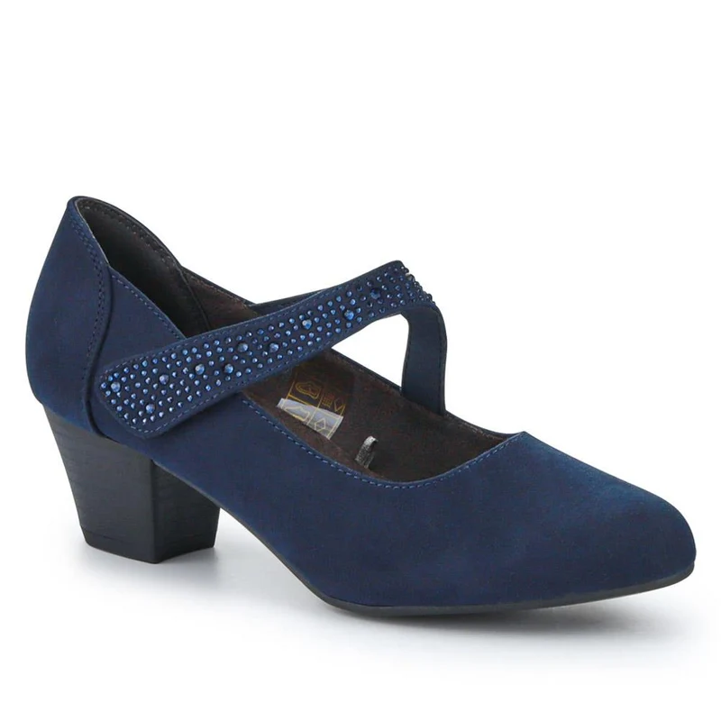 Wide-Fit Cone-Heel Mary Janes - PLAN40030 / 326 845