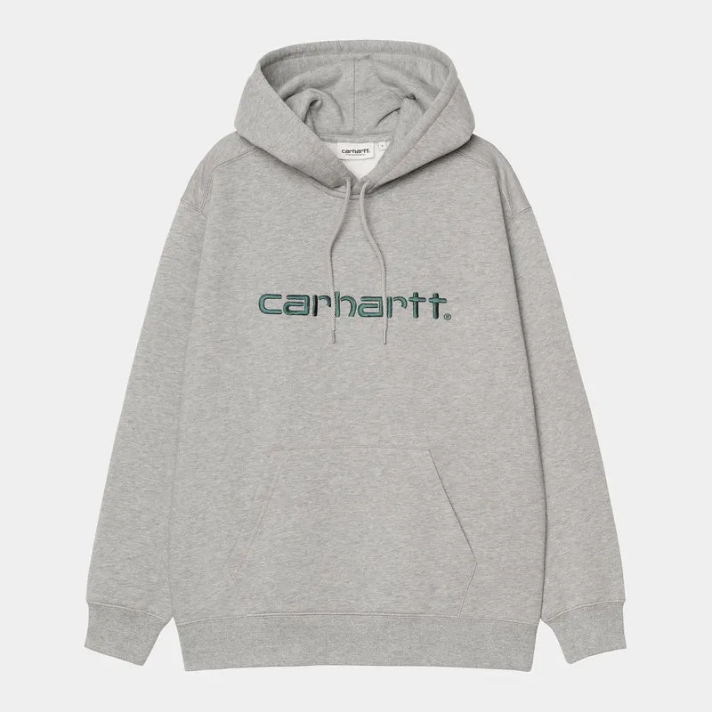Carhartt WIP Frauen Carhartt Sweat Hoodie | Grau meliert / Dunkeltanne
