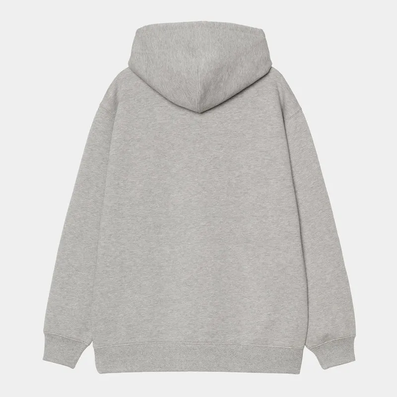Carhartt WIP Frauen Carhartt Sweat Hoodie | Grau meliert / Dunkeltanne