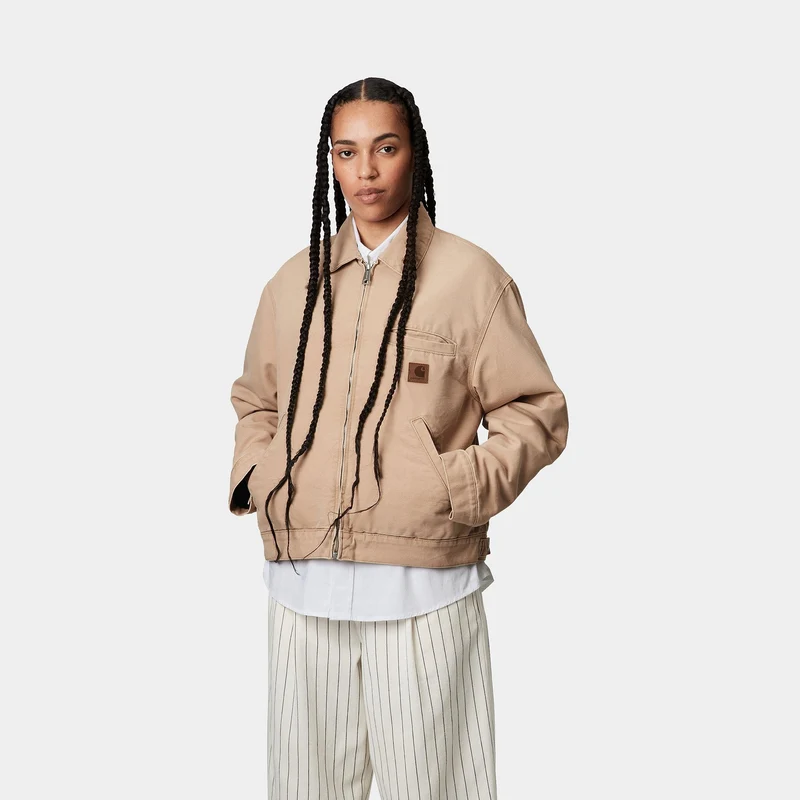 Carhartt WIP Dayton Jacke für Damen | Dusty Hamilton Brown Stone Canvas