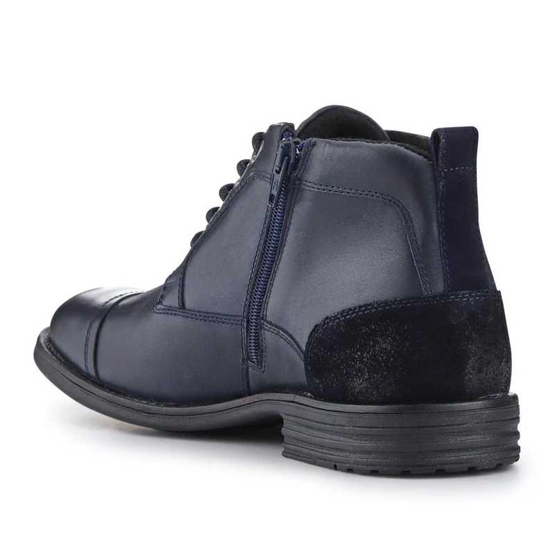 Dorian Smart Leather Ankle Boots - DORIAN / 328 079 - Navy
