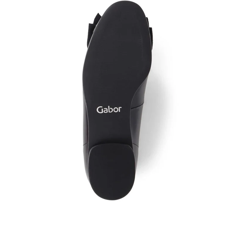 Amy Bow-Detailed Ballet Pumps - GAB38500 / 324 167 - Black Leather