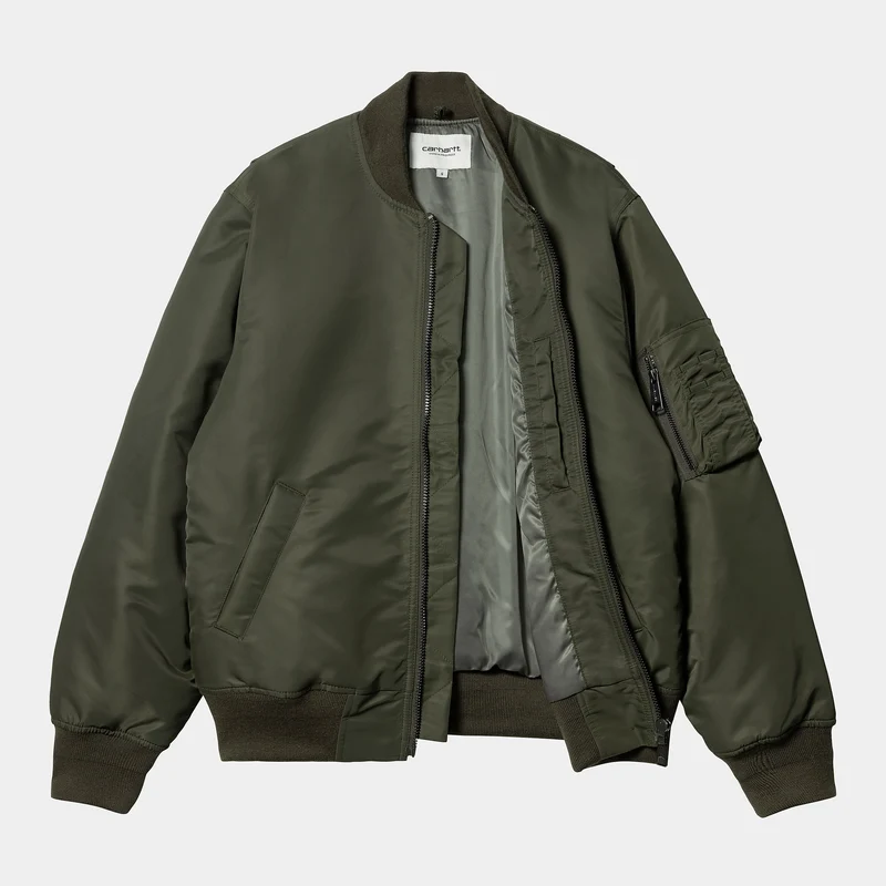 Carhartt WIP Olten Bomberjacke für Damen - Pflanzengrün / Rauchgrün