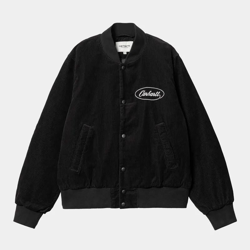 Carhartt WIP Damen Rugged Letterman Jacke - Schwarz / Wachs