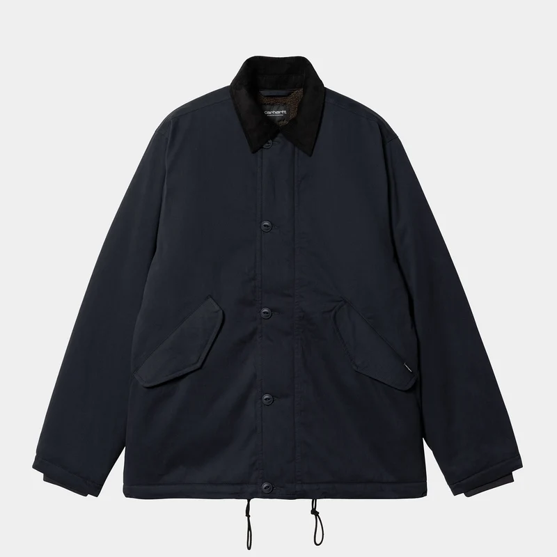 Carhartt WIP Herren Declan Jacke - Dunkelblau / Schwarz