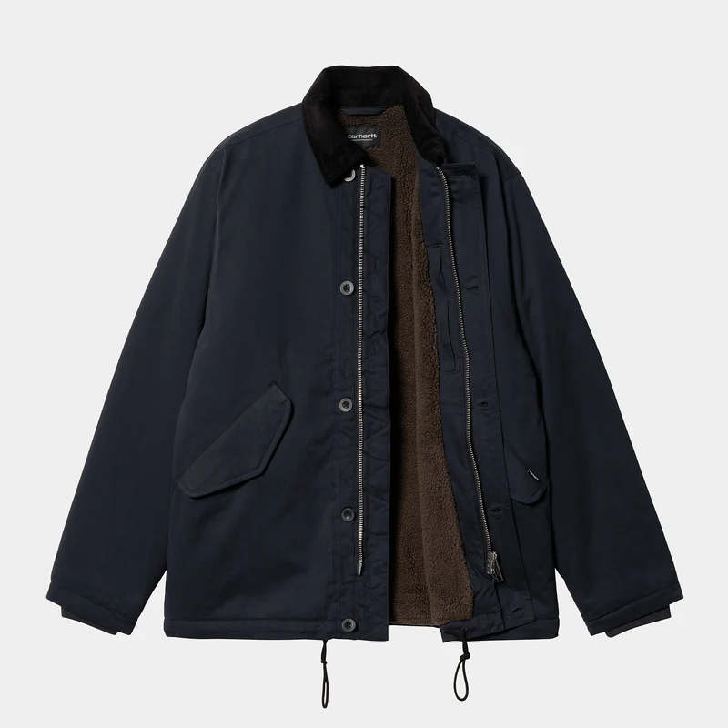 Carhartt WIP Herren Declan Jacke - Dunkelblau / Schwarz