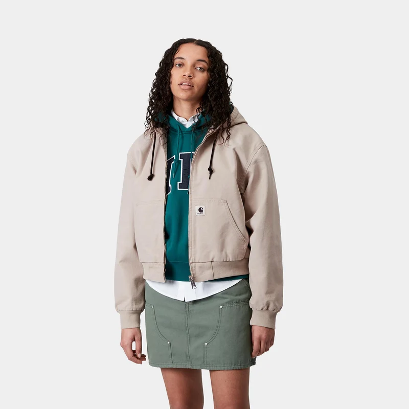Carhartt WIP Frauen OG Active Dearborn Canvas-Jacke | Dunkelbeige