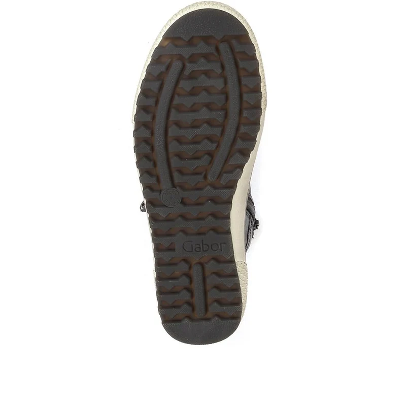 Bulner High Top Leather Trainers - GAB34515 / 320 630 - Black Leather