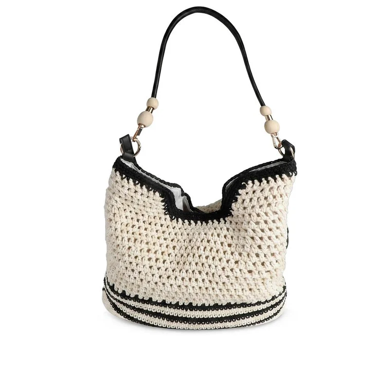 XTI Clip Close Knitted Handbag - XTI44003 / 330 467 - Black