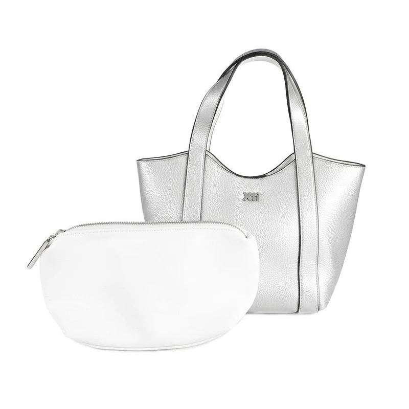 XTI Handbag With Removable Internal Zip Bag - XTI44001 / 330 465 - Silver
