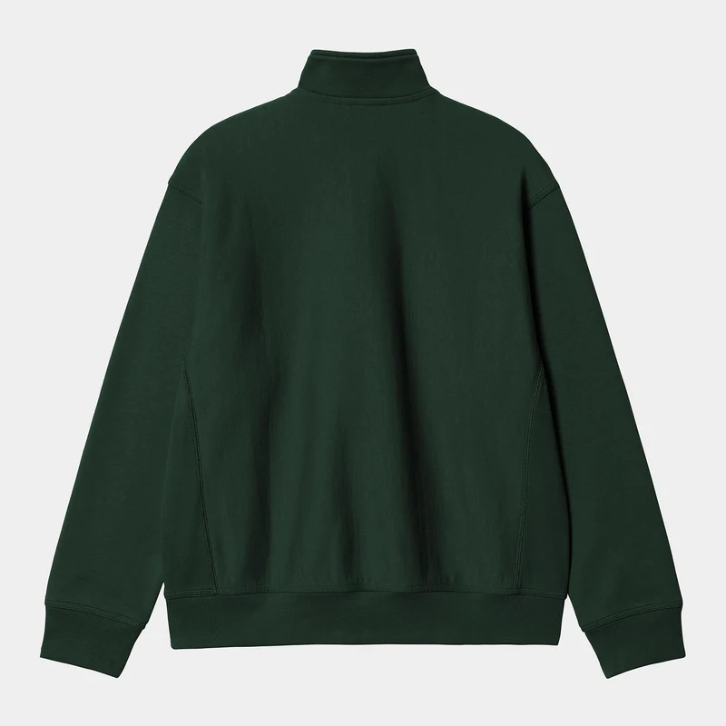 Carhartt WIP Herren Halb-Zip-Reißverschluss American Script Sweatshirt - Conifer