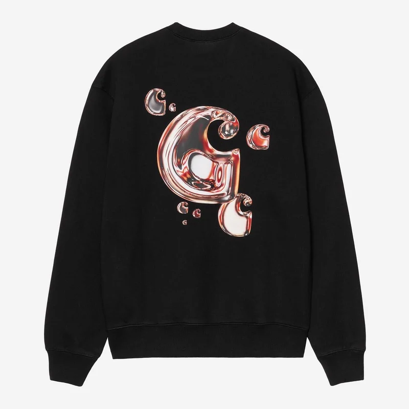 Carhartt WIP Herren Solar Chrome Sweatshirt | Schwarz