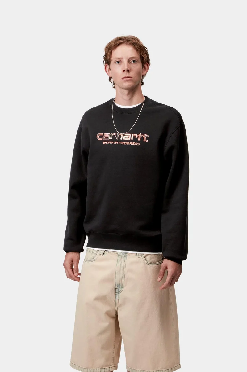 Carhartt WIP Herren Solar Chrome Sweatshirt | Schwarz
