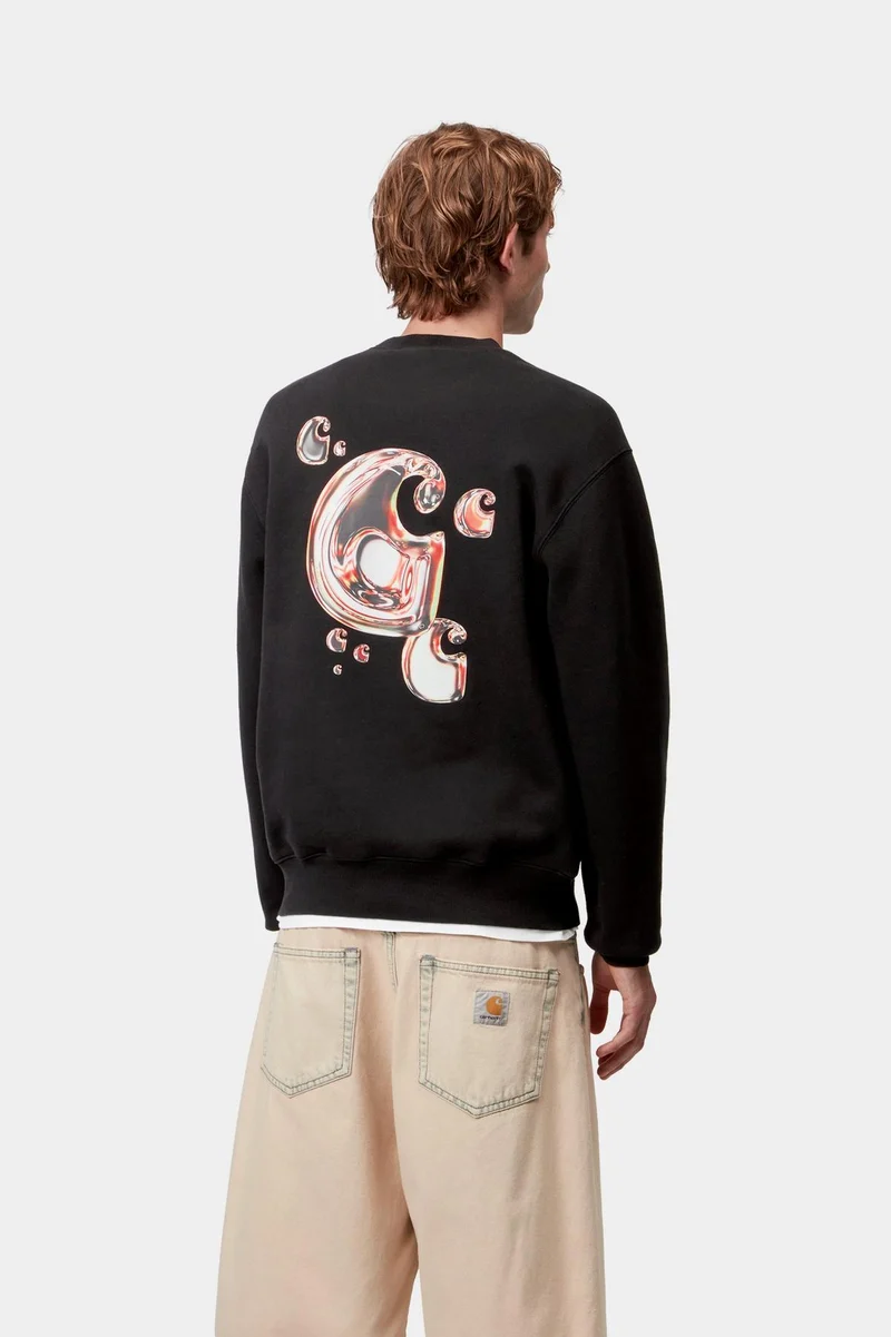 Carhartt WIP Herren Solar Chrome Sweatshirt | Schwarz