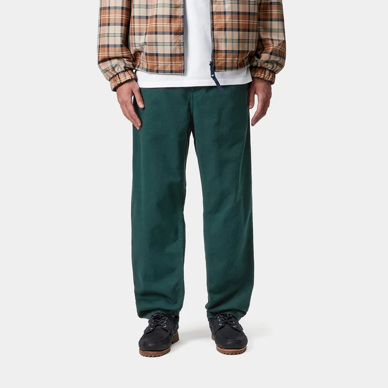 Carhartt WIP Herren Flint Moraga Twill Hose | Dunkelbraun, stückgefärbt