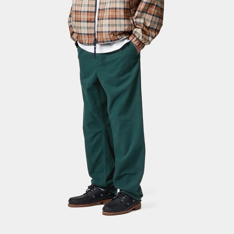 Carhartt WIP Herren Flint Moraga Twill Hose | Dunkelbraun, stückgefärbt