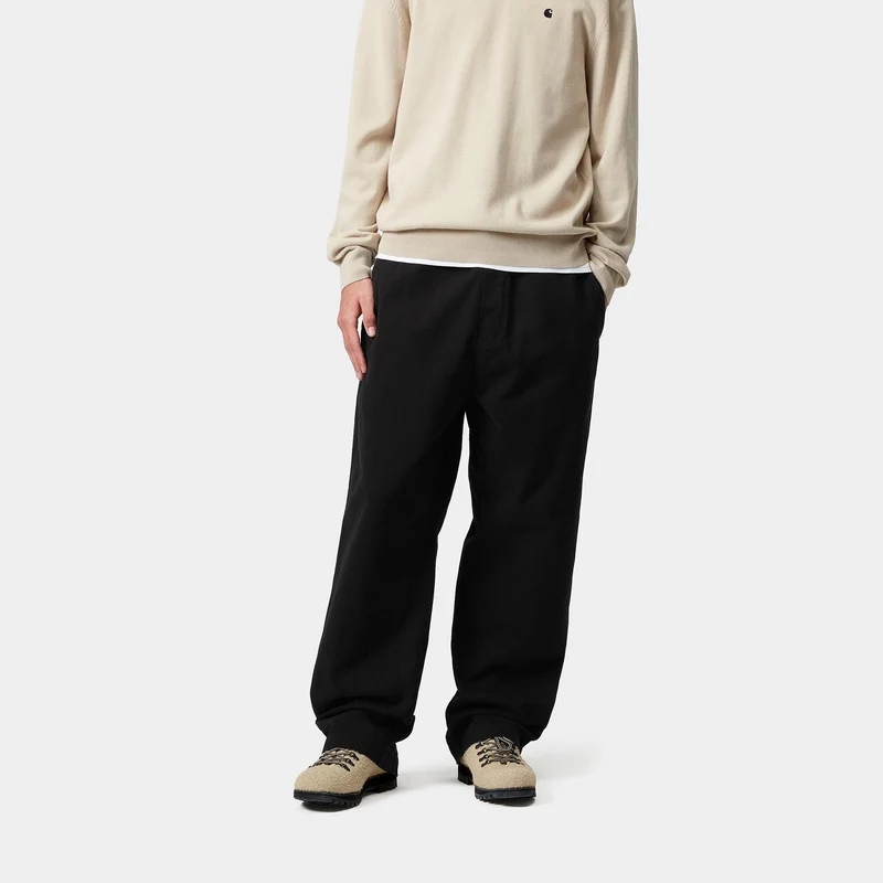 Carhartt WIP Herren Floyde Greentree Stretch Twill Hose | Schwarzes Stückgefärbt