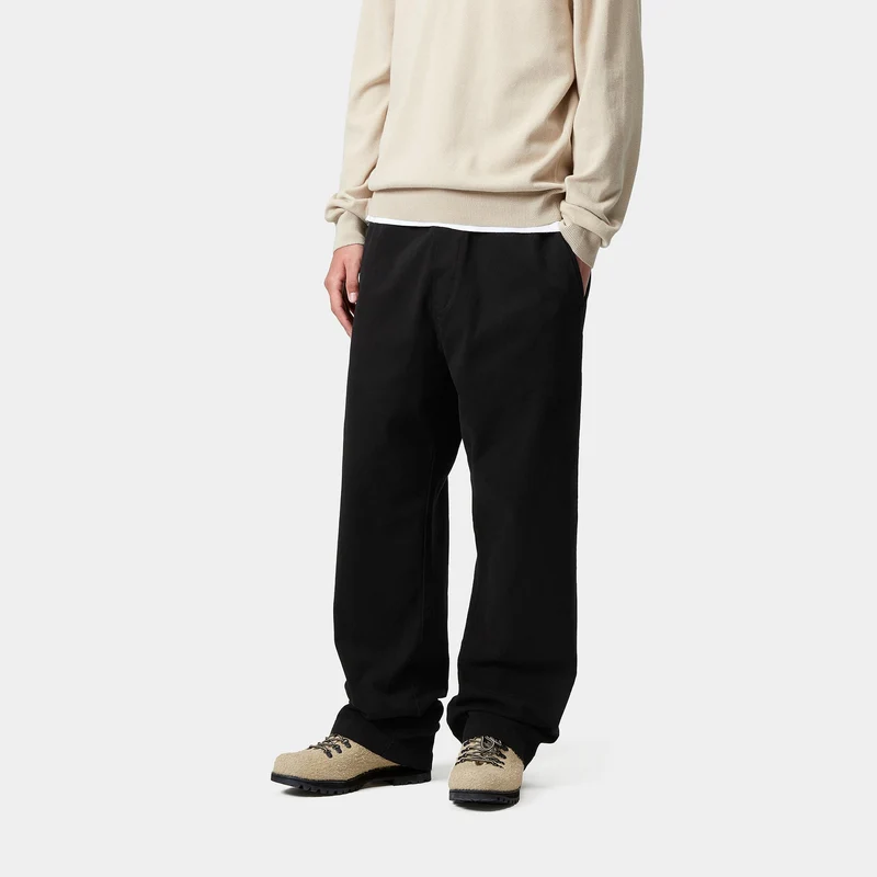 Carhartt WIP Herren Floyde Greentree Stretch Twill Hose | Schwarzes Stückgefärbt