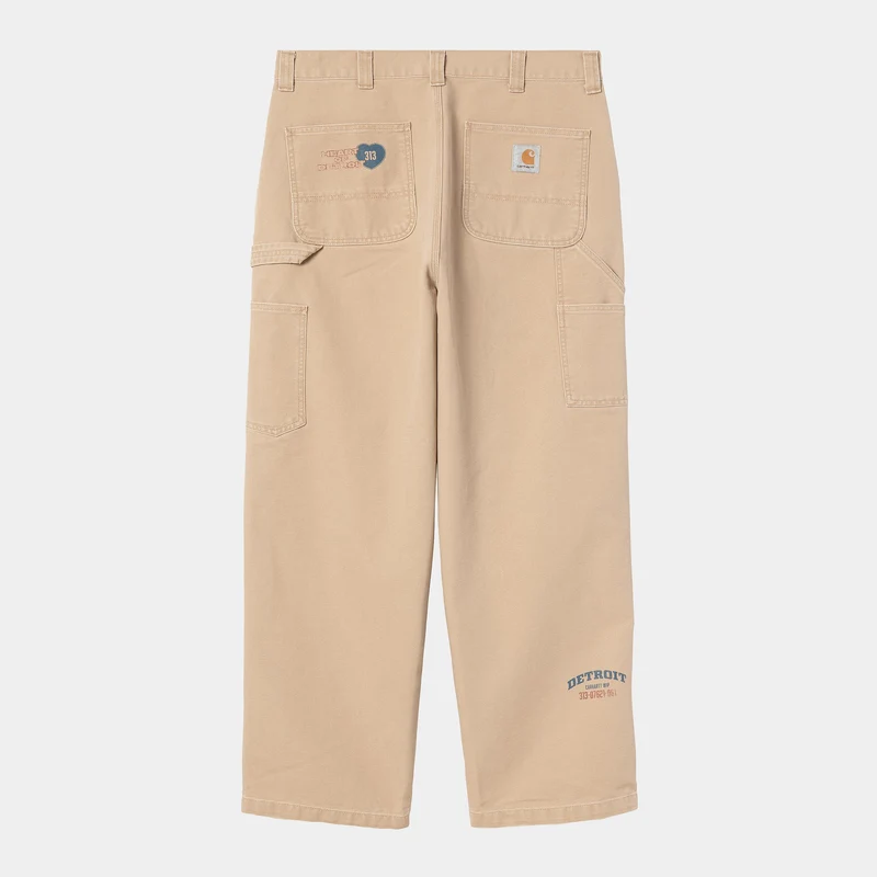 Carhartt WIP Herren OG Single Knee Hose mit Grafikprint | Dusty Hamilton Brown Heavy Stone Wash