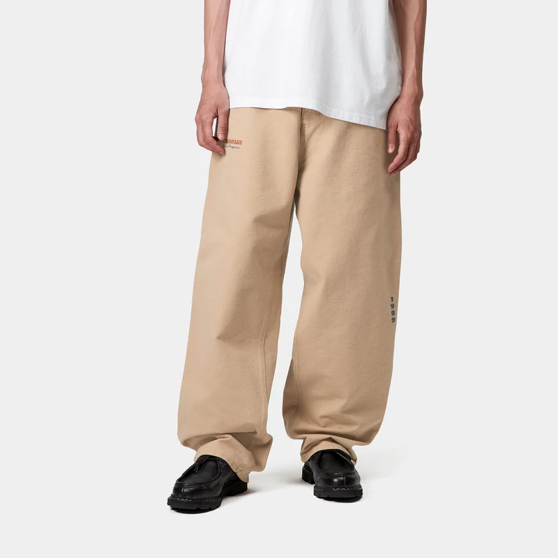 Carhartt WIP Herren OG Single Knee Hose mit Grafikprint | Dusty Hamilton Brown Heavy Stone Wash