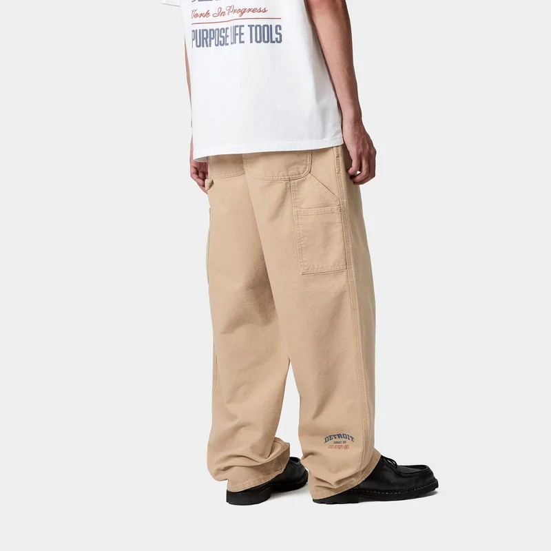 Carhartt WIP Herren OG Single Knee Hose mit Grafikprint | Dusty Hamilton Brown Heavy Stone Wash