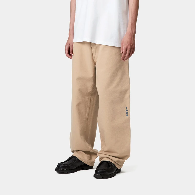 Carhartt WIP Herren OG Single Knee Hose mit Grafikprint | Dusty Hamilton Brown Heavy Stone Wash