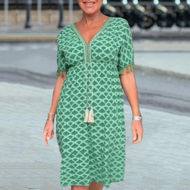Savria- Freizeitkleid mit V-Ausschnitt