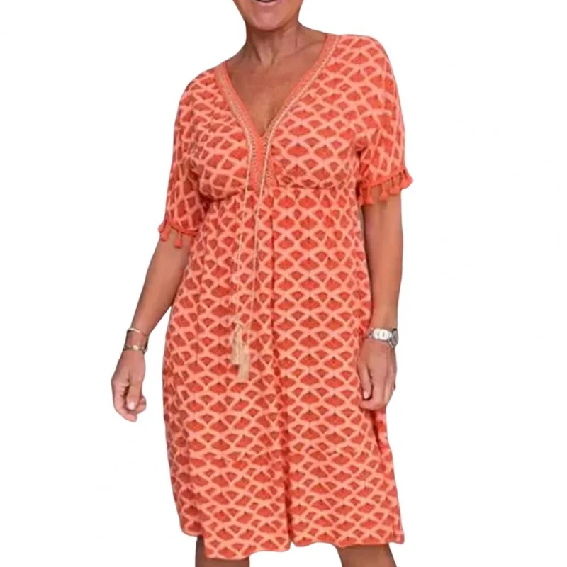 Savria- Freizeitkleid mit V-Ausschnitt
