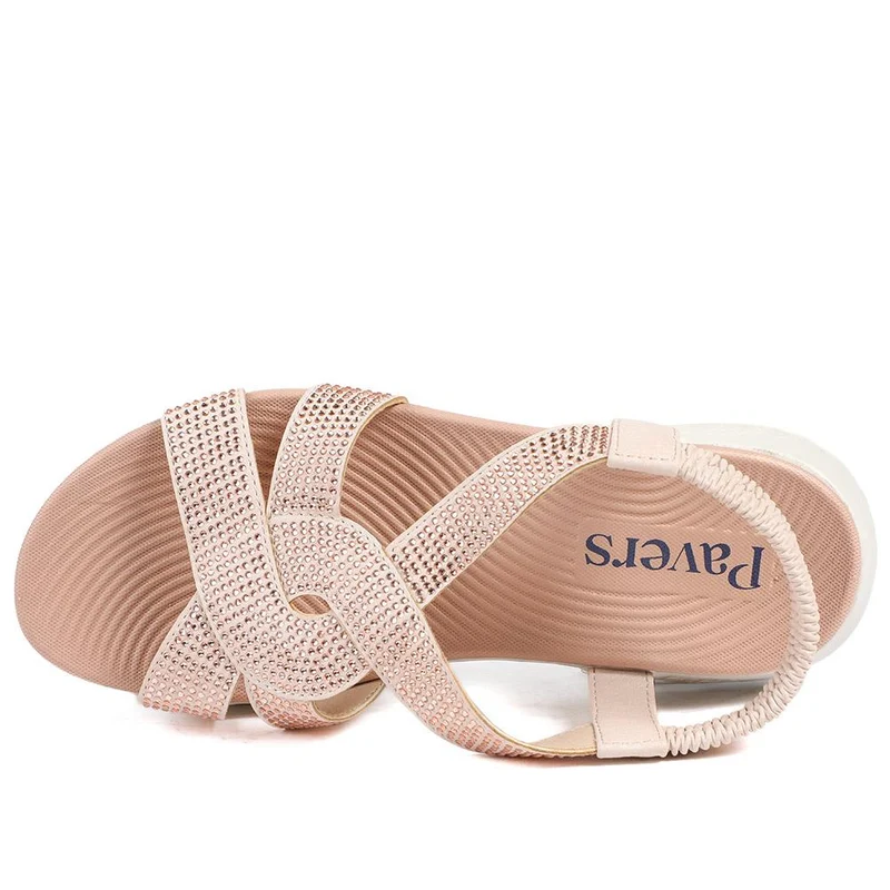 Stretch Fit Embellished Daily Sandals - BAIZH43043 / 329 308 - Pink