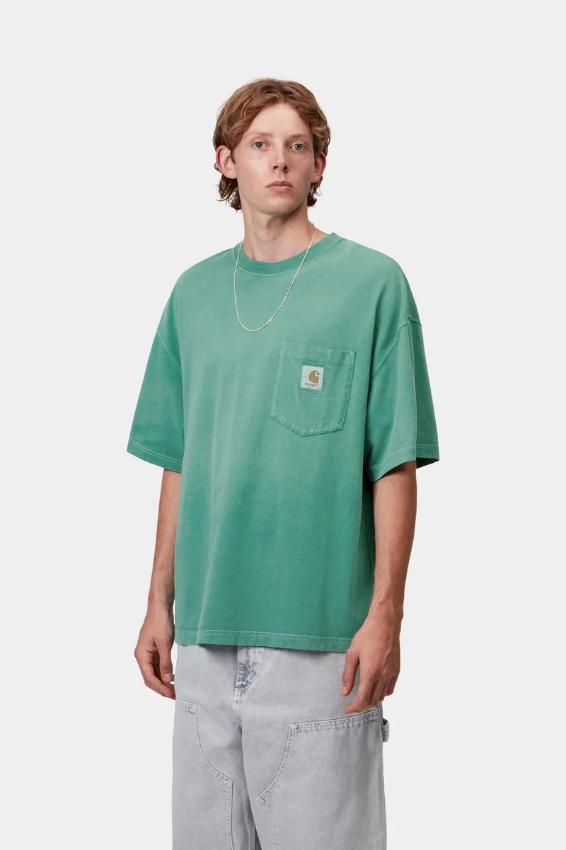 Carhartt WIP Herren Hudson Chalk Wash Pocket T-Shirt | Saguaro