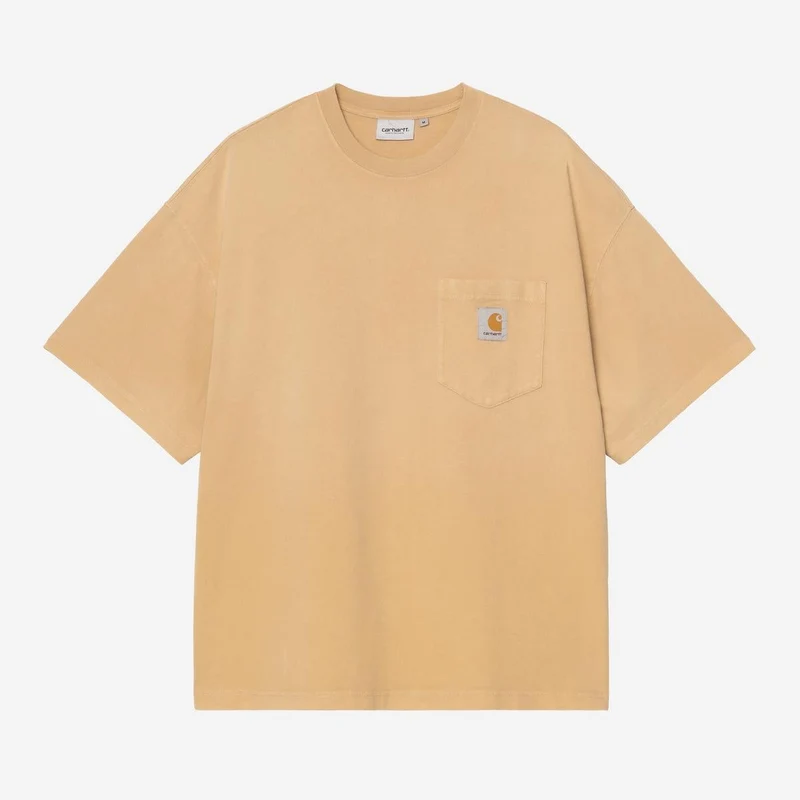 Carhartt WIP Herren Hudson Chalk Wash Pocket T-Shirt | Dusty Hamilton Brown