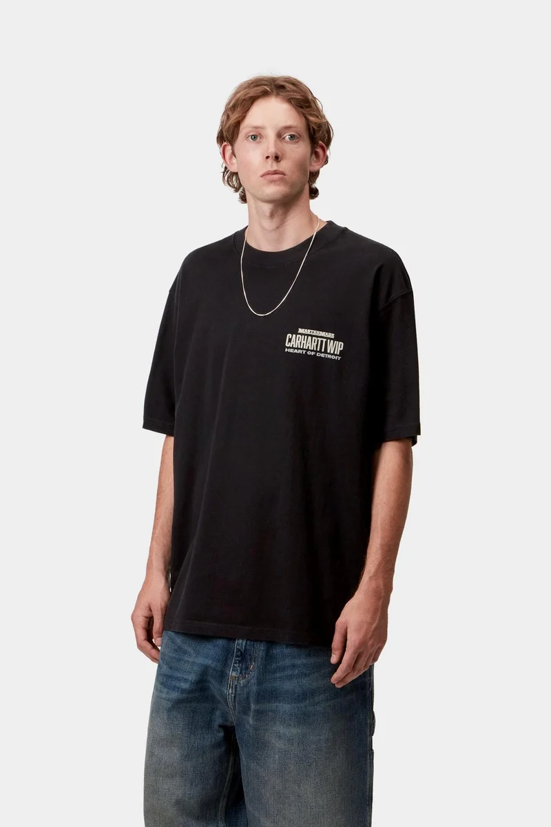 Carhartt WIP Herren Arcan Heavy Stone Wash T-Shirt | Schwarz