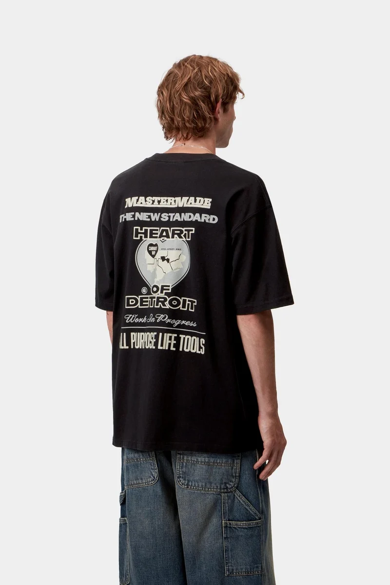 Carhartt WIP Herren Arcan Heavy Stone Wash T-Shirt | Schwarz