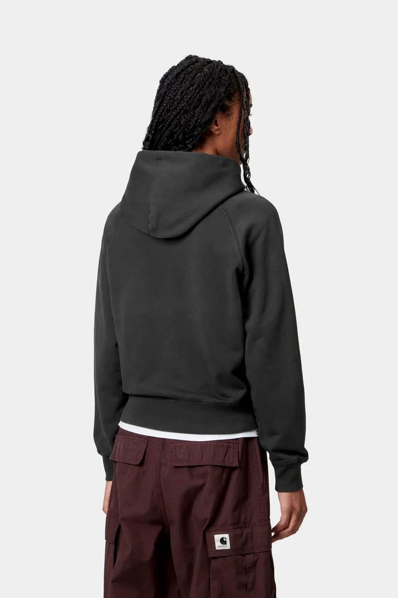 Carhartt WIP Hudson Chalk Wash Hoodie für Damen | Schwarz