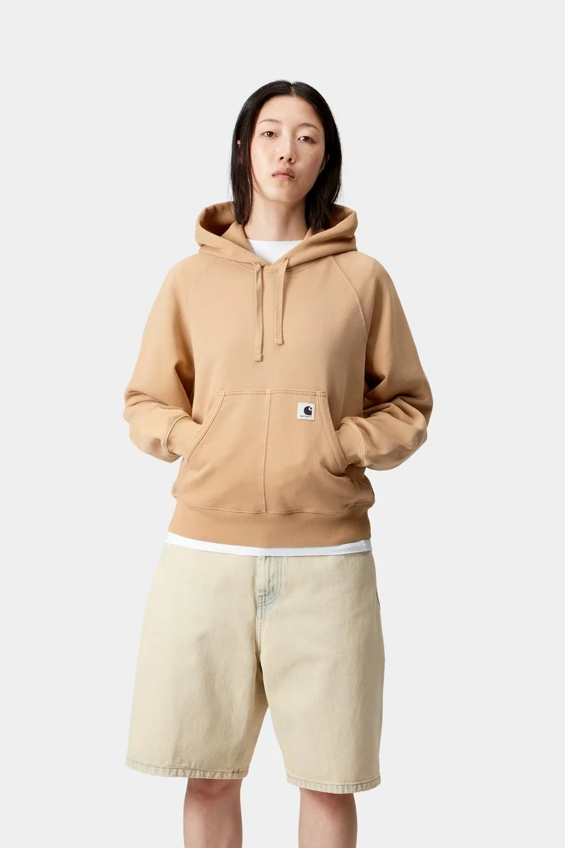 Carhartt WIP Hudson Chalk Wash Hoodie für Damen | Dusty Hamilton Brown