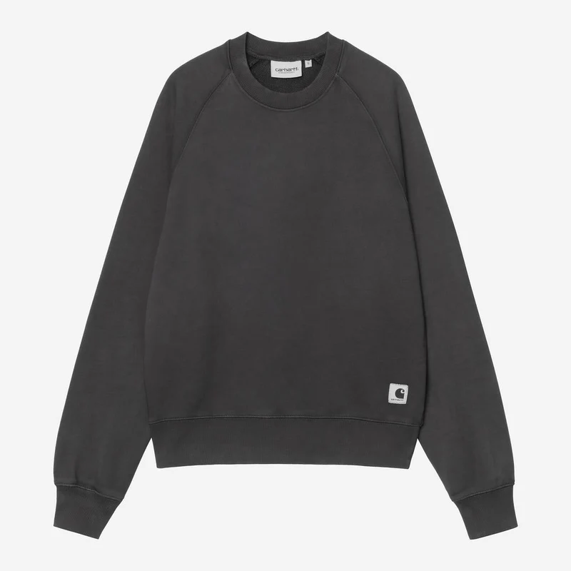 Carhartt WIP Hudson Chalk Wash Sweat Top für Damen | Schwarz