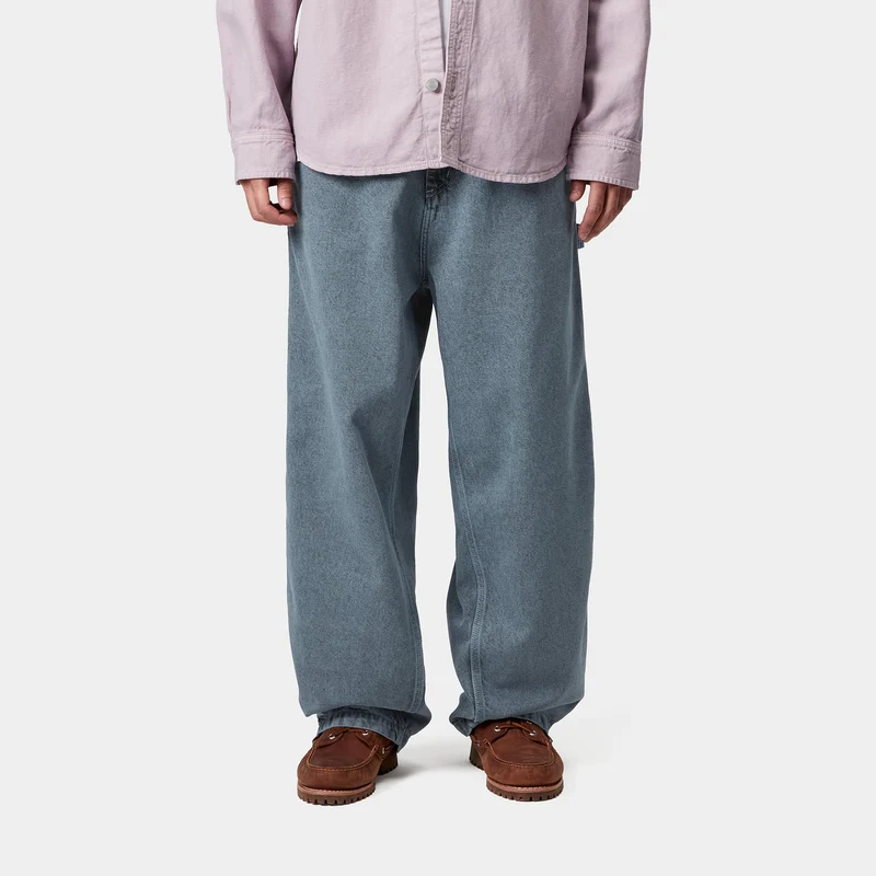 Carhartt WIP Herren OG Single Knee Jeanshose | Schwarz / Blau Nebel Stückgefärbt