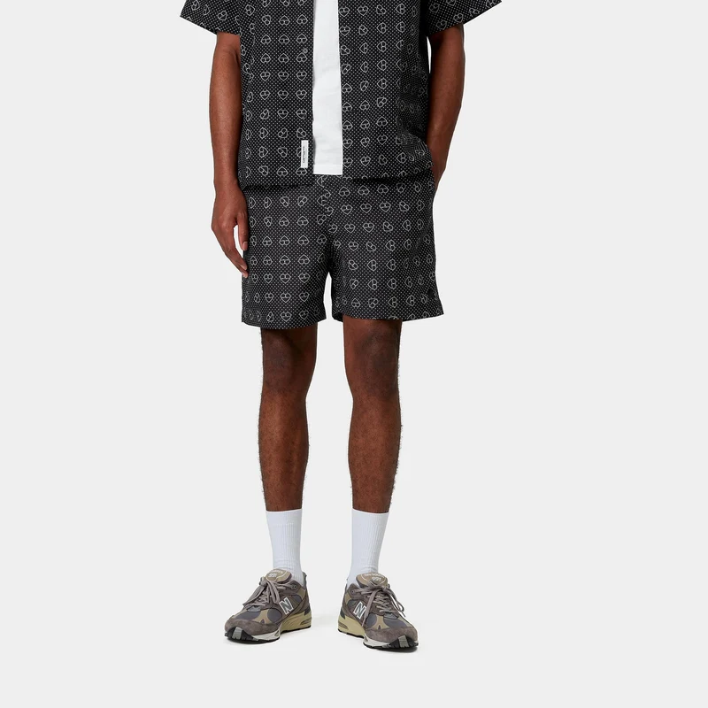 Carhartt WIP Herren Slater Badeshorts | Schwarzer Furoshiki-Druck