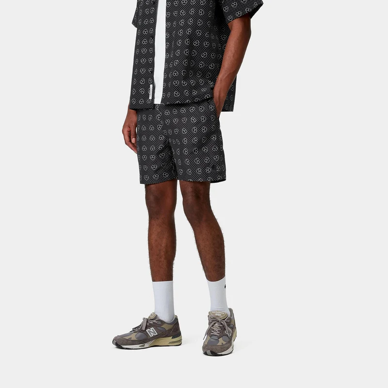 Carhartt WIP Herren Slater Badeshorts | Schwarzer Furoshiki-Druck