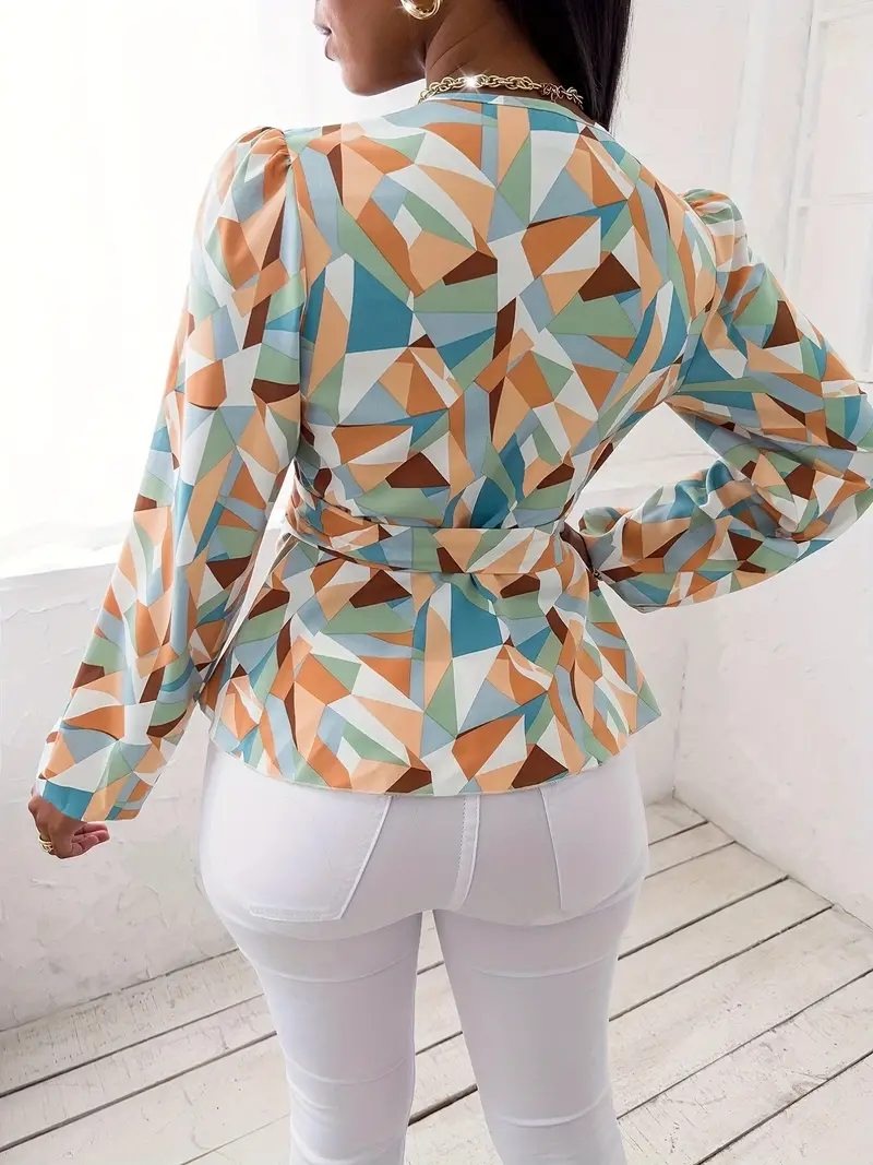Chiara - Elegante Bluse mit langen Ärmeln und V-Ausschnitt für den Sommer